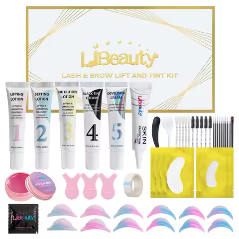 Libeauty Lash Lift and Tint Kit With Black Lash Tint Complete Lash Lift Kit For Natural Lash Curling
