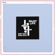 Fashion Funny Quotes Text Enjoy Life Badge Brooch Cartoon Action Posture Metal Pin Jewelry Accessori
