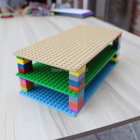 2PCS City Create Baseplate 16 x 32 Dots Upgrade Double Sides Base Plate Plastic Building Block Toys 