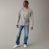 American Eagle เสื้อยืดผู้ชาย G HALLOWEEN 3RD PARTY LS SET IN TEE- MAGIC WHITE TUMBLE สี GRAY - 017-