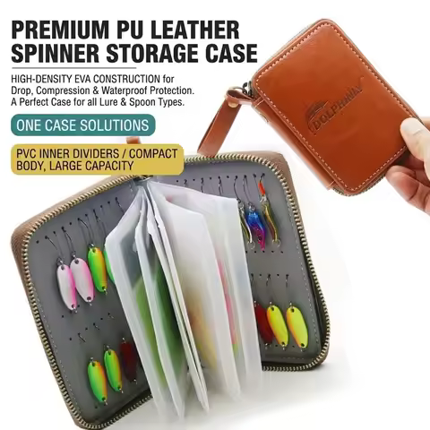 Ultralight Stream Fishing Lure Wallet, Portable EVA Foam Storage Bag for Micro Spoons, Spinners & Fl