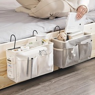 Hanging Dormitory Bedside Storage Bag Cotton Linen Basket with Pockets Dormitory Essentials Door Cab