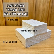 (Special Buy 1 Box Contains 20 pack) Thermal Paper/Thermal Label Sticker Barcode Shipping 100x150mm Contents 500pcs Roll/Folding Size A6 /4 x 6"