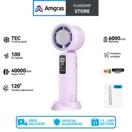Amgras MetaHeld Fan Max Portable Handheld Fan Cooling Ultra-High Speed ​​Turbine Fan 100-speed Adjus