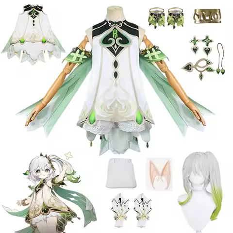 Genshin Impact Nahida Lesser Lord Kusanali Cosplay Costume Game Genshin Wig Dress Halloween Party Co