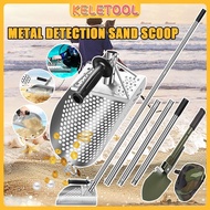 Metal detector shovel heavy-duty stainless steel metal detector sand shovel with long handle shovel