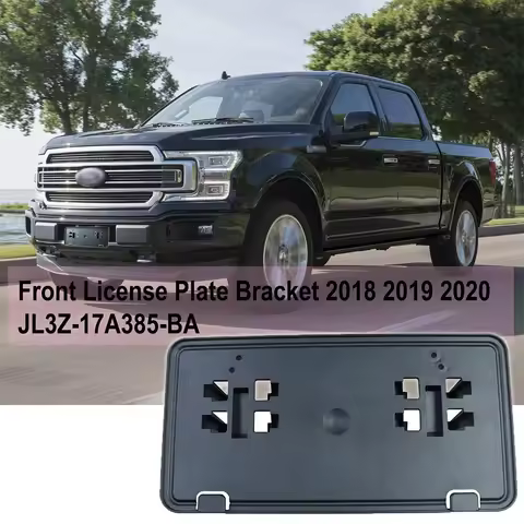 Front Bumper License Plate Bracket Holder Cover For Ford F150 2018-2020 Accessories Replace JL3Z-17A
