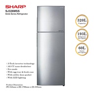 Sharp SJ326MSS 320L Inverter 2-Door Refrigerator Fridge Peti Ais