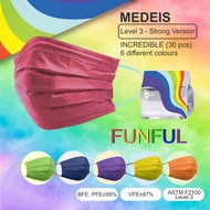 Funful | 3 ply Medeis Medical Mask | BFE 99% | CE/FDA/TYPE IIR EN14683 ASTM [Incredible Collection]