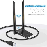 Dual Band 1200Mbps USB 3.0 Wifi Adapter Ac1200 Wireless Lan Dongle 2.4G/5Ghz Wi-Fi Signal Antenna Ca