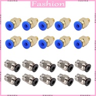 NAV 10 Pcs PC4-M6 M10 Male Thread Straight Pneumatic Fitting Quick Push to Connect Fitting 3D Printe