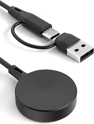 2 in 1 USB C/A Charger Compatible with Samsung Galaxy Watch 8/8 Classic /7/6/6 Classic/5 Pro/5/4/3/F