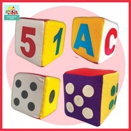 ADAMHAWA Dadu Plastik Besar | Dadu Kain Besar | Dice | Educational Toys | Mainan