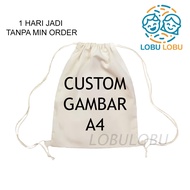 CUSTOM CANVAS DRAWSTRING BAG 1 DAY ANNIVERSARY