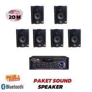 6-point SOUND SPEAKER Saving Package+AMPLIFIER BLUETOOTH ECHO KARAOKE FM RADIO