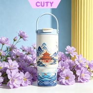 Aesthetic 750ml 316 Tumbler Tahan Sejuk – Straw Lid, Leakproof for Car Travel
