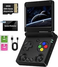 RG34XXSP Foldable Retro Handheld Game Console , 3.4 Inch IPS Screen Linux System Sunken Dual Joystic