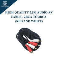 High Quality 2.5M Audio AV cable - 2 RCA To 2 RCA (Red and White)