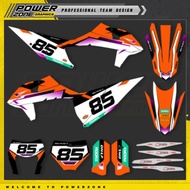 PowerZone Custom Team Graphics Backgrounds Decals Stickers Kit For KTM SX SXF MX 2019-2022 EXC XCW E