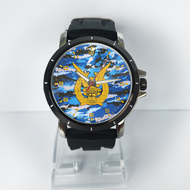 Jam Tangan Pria Rubber Custom TNI AU 001