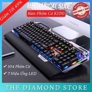 K100 Mechanical Keyboard - Gaming Keyboard With 104 Mechanical Keys, 7 LED Effects And High-Quality 