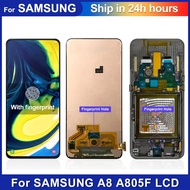 AAA+ For Samsung A80 A805 A805F LCD display Touch Screen Digitizer Assembly with Fingerprint For Sam
