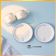 [MIFFY] Vintage 2-Person Tableware Set (2 Plates + 2 Mugs)
