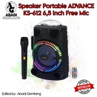 Speaker Portable Bluetooth Advance KS-612 65inch Free Mic / Speaker Advance KS612