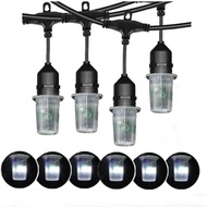 33FT with 10 Bulbs LED Strobe Marquee Lantern Flashing String Lights Outdoor Party Garden for Christ