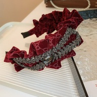 Nơ đính kim cương giả Headband của phụ nữ thời trang Hàn Quốc thiết kế thanh lịch băng đô srunchies