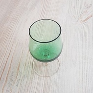 Green glass vintage - Soviet drinkware alcohol brandy glass
