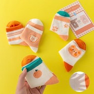 HYS Cotton Socks For Women Socks For Kids Socks For Kids Summer Socks For Children Orange Bear Men A