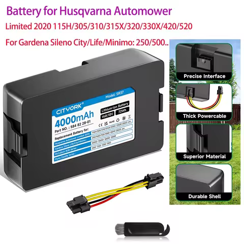 Battery for Husqvarna Automower Limited 2020-2022 115H 305 310 315X 320 330X 420 520 18V 4000mAh for