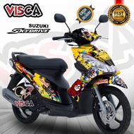 Decal Skydrive 125 Full Body Stiker Skydrive 125 Full Body Striping Skydrive 125 DORAEMON ZOMBIE