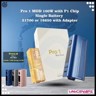 Pro 1 Mod 100W With P1 Chip Single Battery 21700 Or 18650 With Adapter