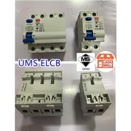[SIRIM] ELCB Single/ Three Phase UMS ELCB 63A Miniature Circuit Breaker 电表断路器 Pemutus Litar DB BOX E