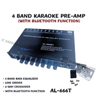 4 BAND KARAOKE PRE-AMP BASS EQUALIZER WITH BLUETOOTH CAR AUDIO