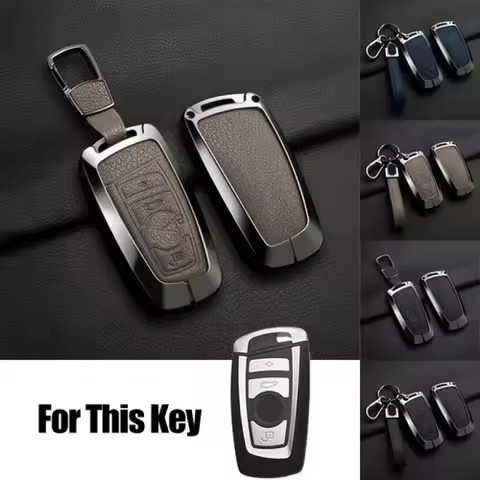 A+ Zinc Alloy Leather Car Key Case Cover For BMW 1 2 3 4 5 6 7 X2 X3 X4 X5 F10 F30