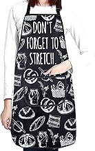 CENWA Don’t Forget to Stretch Funny Bread Baker Kitchen Aprons Bread Baking Gift for Baking Lover, F