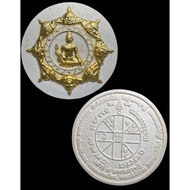 Thai Lanna Amulet Gold Foil White Jatukam Ramathep embedded Yant Unworn Saturday 5 Mahasetthi model 