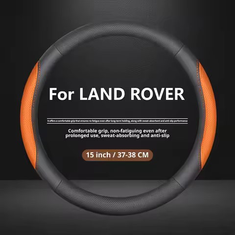 For Land Rover Car Steering Wheel Cover Nappa Leather Breathable Fits Range Rover Range Rover Sport 