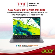 Acer Aspire GO 14 AG14-71M-5529 Laptop | Intel EVO Core Ultra 5 125H | 16GB RAM 512GB SSD | Intel Ar