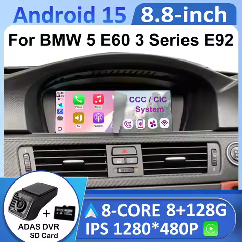 Android 15 Smart System Wireless Carplay for BMW 5/3 Sreies E60 E61 E62 E63 E90 E91 E92 E93 GPS Navi