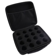 Billiard Ball Storage Case 16 Grids Travel Bag with Double Zipper for Pool Ball Accessories