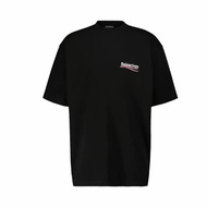 Bal T-shirt Oversize Fit Sig Pol Campaign Text Logo Print Short Sleeve Unisex Black