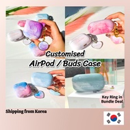 【Lettering Marble Customised AirPods Case】 AirPod/AirPod Pro/AirPod3/Buds/live/Buds2/Buds Pro