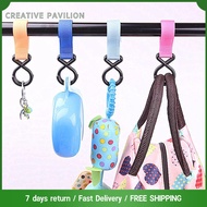 CREATIVE PAVILION พลาสติก ที่แขวนซ้อนตู้เสื้อผ้า มัลติฟังก์ชั่น ตะขอเกี่ยวกระเป๋าแม่ ตะขอแขวนรถเข็นเด็ก ประหยัดพื้นที่ อุปกรณ์เสริมสำหรับที่นั่งในรถสำหรับเด็ก