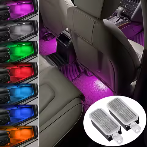 2pcs LED Light Car Seat Ambient Light 7color lamp For Audi A1 A2 A3 A4 B7 B8 B9 A5 A6 C7 Q3 Q5 Q7 Q8