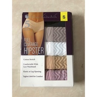 Set of 5 Gloria Vanderbilt basic Hipster full-body lace underwear for women Size S (USA)