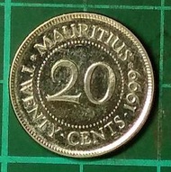 模里西斯 1999年 20分 鋼鍍鎳幣  品相如圖  B15